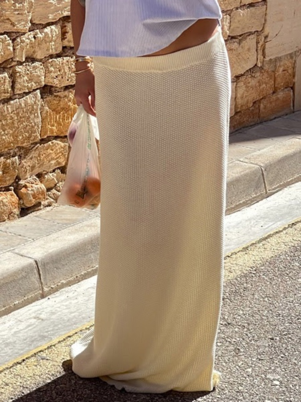 Djerf Avenue Principessa Skirt Cream